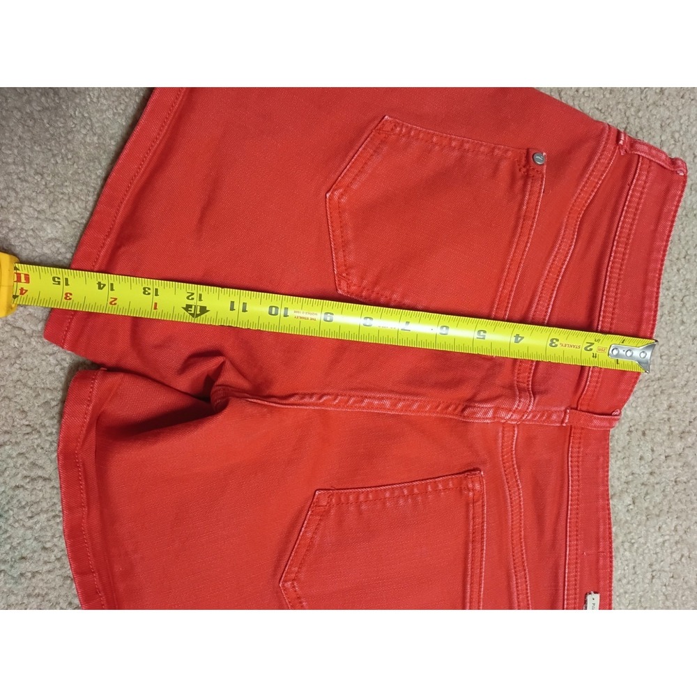 Anthropologie Pilcro And The Letterpress Hyphen Red Jean Shorts 26 High Rise - Picture 6 of 7